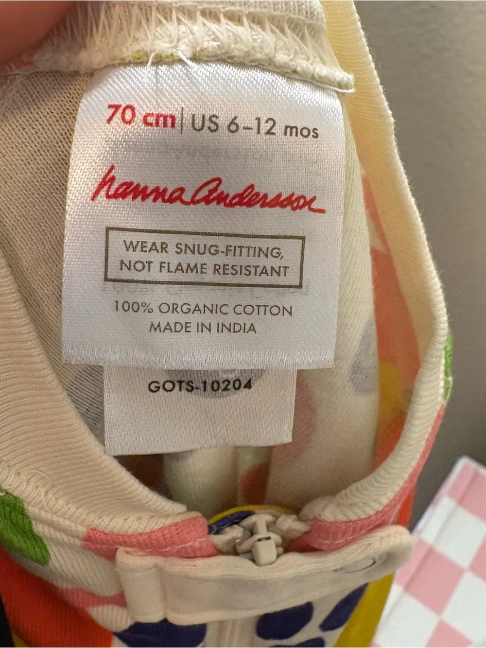 Hannah Anderson organic cotton fruit pattern shape sleeper onsie jumpsuit baby